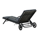 Sun Loungers With Table Poly Rattan Anthracite
