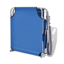 Sun Lounger With Canopy Steel Blue