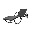 Sun Lounger With Cushion Poly Weather Resistant Pe Rattan