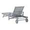 Garden Sun Lounger Grey Solid Acacia Wood