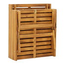 Folding Sun Lounger With Dark Grey Cushion Solid Acacia Wood