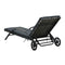 Sun Lounger With Cushion And Wheels Poly Rattan Anthracite