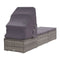 Sun Lounger With Canopy And Cushion Poly Rattan