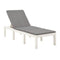 Sun Lounger With Anthracite Cushion Plastic White