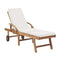 Sun Loungers With Cushions 2 Pcs Solid Teak Wood Cream