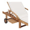 Sun Loungers With Cushions 2 Pcs Solid Teak Wood Cream