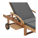 Sun Loungers With Dark Grey Cushions 2 Pcs Solid Teak Wood