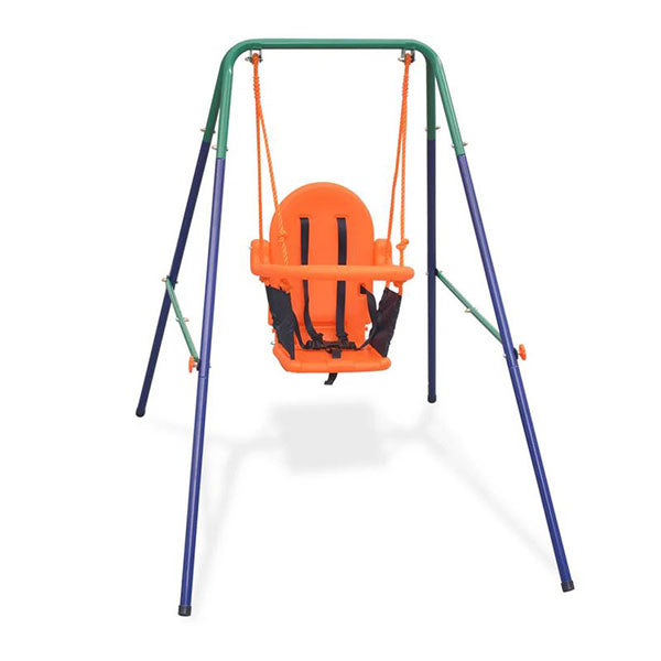 Toddler Swing Set With Safety Harness Orange
