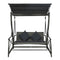 3 Seater Garden Swing Bench With Canopy Pe Rattan