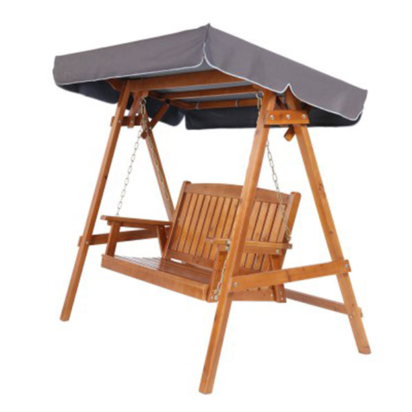 Wooden Swing Chair Garden Bench Canopy 3 Seater Outdoor Furniture
