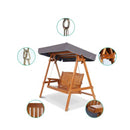 Wooden Swing Chair Garden Bench Canopy 3 Seater Outdoor Furniture