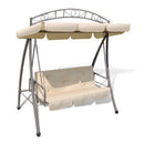 Outdoor Convertible Swing Bench With Canopy 198X120X205 Cm