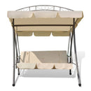 Outdoor Convertible Swing Bench With Canopy 198X120X205 Cm