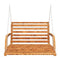 Swing Bench Solid Bent Wood With Teak Finish 91X130X58 Cm