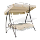 Outdoor Convertible Swing Bench With Canopy 198X120X205 Cm