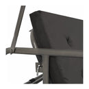 Outdoor Convertible Swing Bench With Canopy Anthracite 198X120X205 Cm