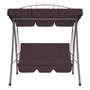 Outdoor Convertible Swing Bench With Canopy 198X120X205 Cm