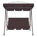 Outdoor Convertible Swing Bench With Canopy 198X120X205 Cm