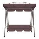Outdoor Convertible Swing Bench With Canopy 198X120X205 Cm