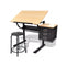 Three Drawers Drawing Table With Stool