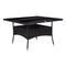 Outdoor Dining Table Pe Rattan And Glass