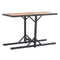 Garden Table Solid Acacia Wood And Poly Rattan