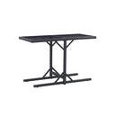 Garden Table 110X53X72 Cm Glass And Poly Rattan