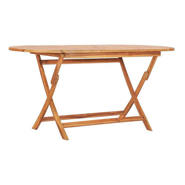 Folding Garden Table 160X80X75 Cm Solid Teak Wood