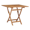 Folding Garden Table With Umbrella Hole Solid Teak Wood