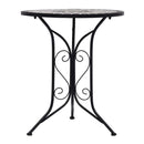 Mosaic Bistro Table Grey 61Cm Ceramic