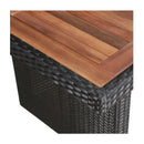 Garden Table 240X90X74 Cm Poly Rattan And Solid Acacia Wood