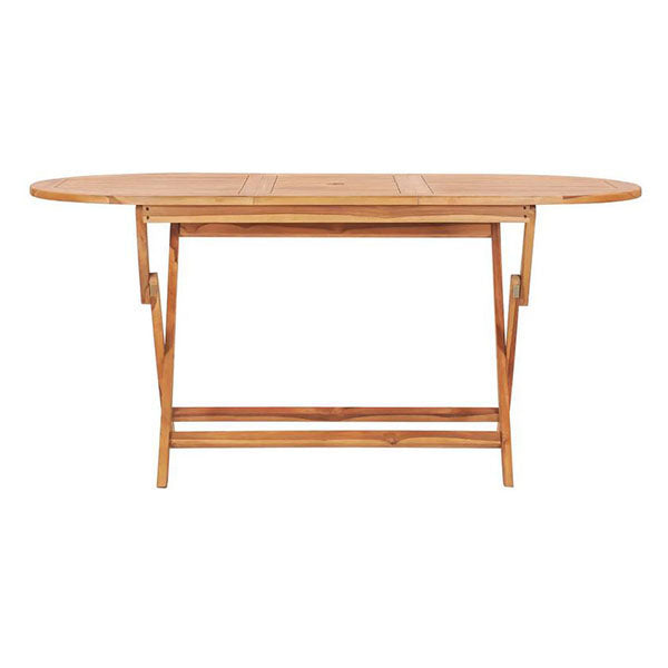 Folding Garden Table 160X80X75 Cm Solid Teak Wood