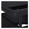 Outdoor Dining Table Black Poly Rattan And Tempered Glass