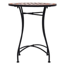 Mosaic Bistro Table Brown 60Cm Ceramic