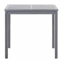 Garden Table Grey 80X80X74 Cm Solid Acacia Wood