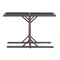 Garden Table 110X53X72 Cm Glass And Poly Rattan