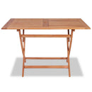 Folding Garden Table 120X70X75 Cm Solid Teak Wood