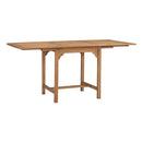 Extending Garden Table 110 To 160 X 80 X 75Cm Solid Teak Wood