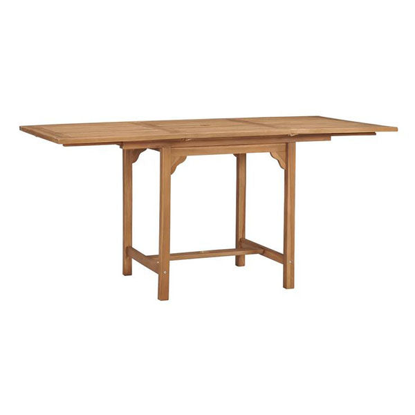 Extending Garden Table 110 To 160 X 80 X 75Cm Solid Teak Wood