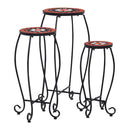 Mosaic Tables 3 Pcs Powder Coated Iron Frame