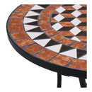 Mosaic Bistro Table Brown 60Cm Ceramic