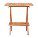 Folding Bistro Table 60X60X65 Cm Solid Teak Wood