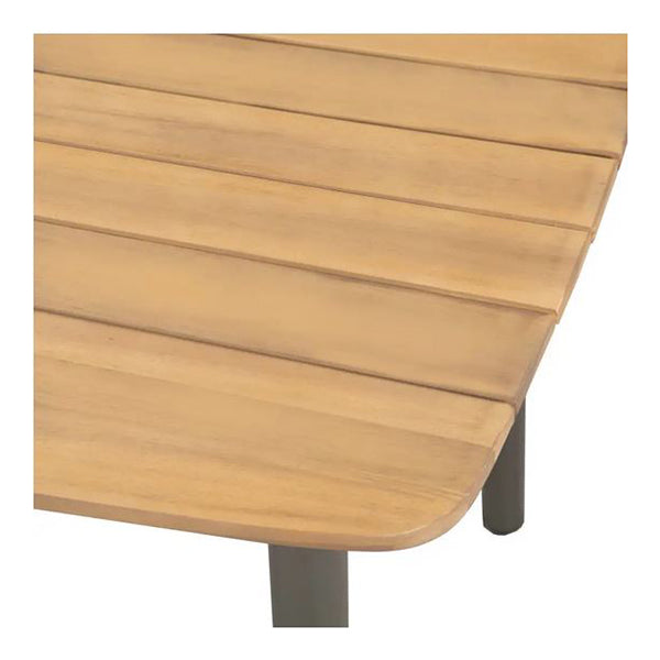 Garden Table 80X80X72Cm Solid Acacia Wood And Steel
