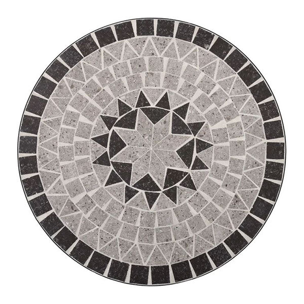 Mosaic Bistro Table Grey 61Cm Ceramic