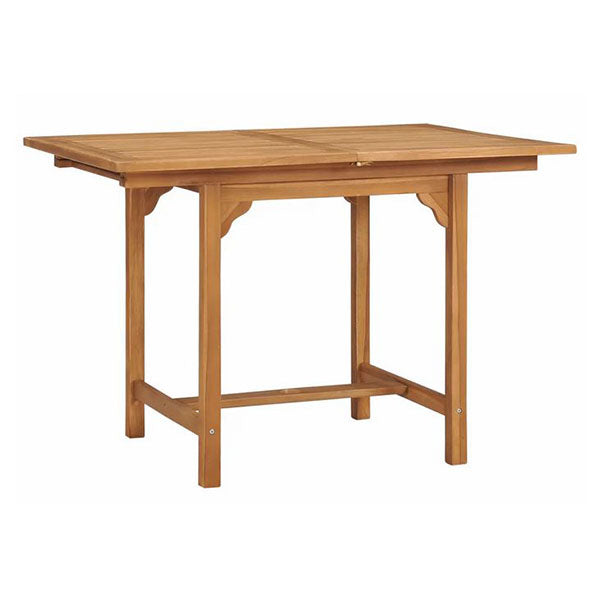 Extending Garden Table 110 To 160 X 80 X 75Cm Solid Teak Wood