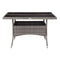 Outdoor Dining Table Pe Rattan And Glass