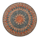 Mosaic Bistro Table Orange Grey 60Cm Ceramic