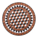 Mosaic Bistro Table Brown 60Cm Ceramic