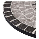 Mosaic Bistro Table Grey 61Cm Ceramic