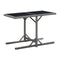 Garden Table 110X53X72 Cm Glass And Poly Rattan